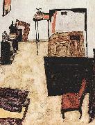 Egon Schiele Schieles Wohnzimmer in Neulengbach oil painting artist